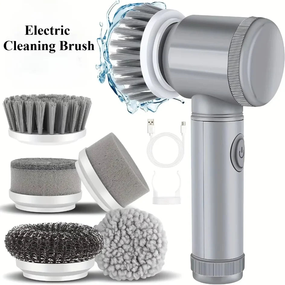 5-in-1 Electric Power Scrubber β Deep Cleaning Brush for Bathroom & Kitchen, Dish Wash